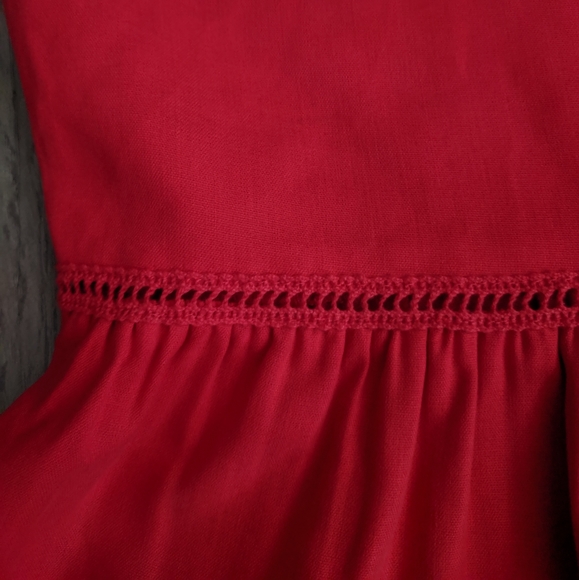 Madewell Red Silk Verdana Peplum Blouse XS - Picture 6 of 10